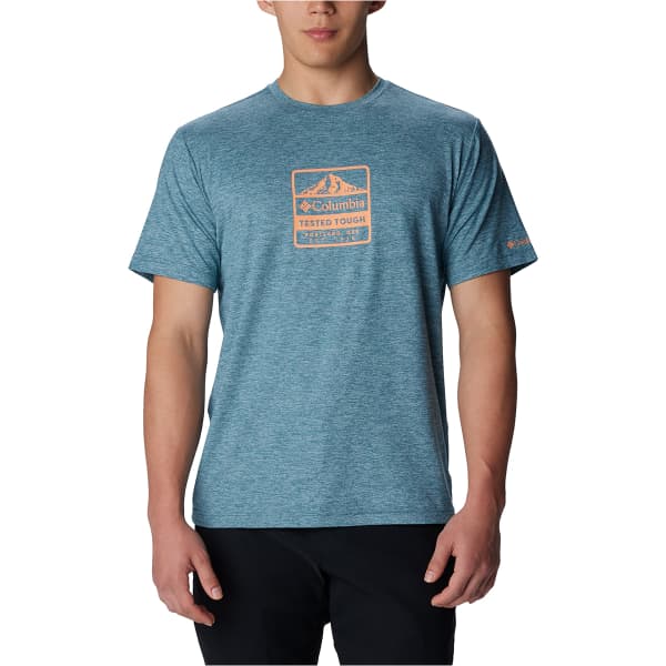 T-shirt randonnée COLUMBIA KWICK HIKE GRAPHIC SHORT SLEEVE TEE CLOUDBURST HEATHER/TESTED TOUGH PDX
