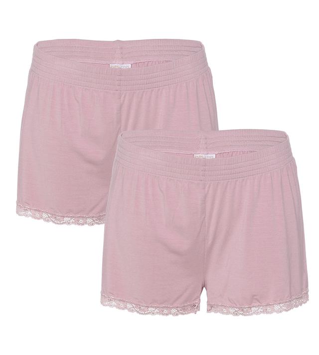 Pyjama Shorty mit Spitze, 2er Pack