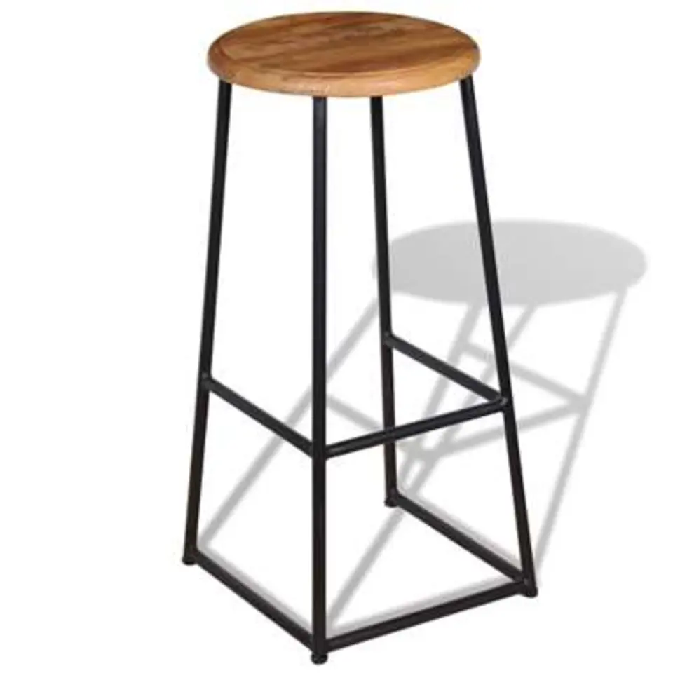 vidaXL - Barkruk - Bruin - Hout - 2 stuks