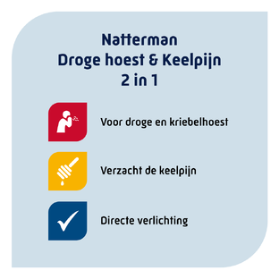 Natterman Droge Hoest   Keelpijn 2in1 Siroop 150ML