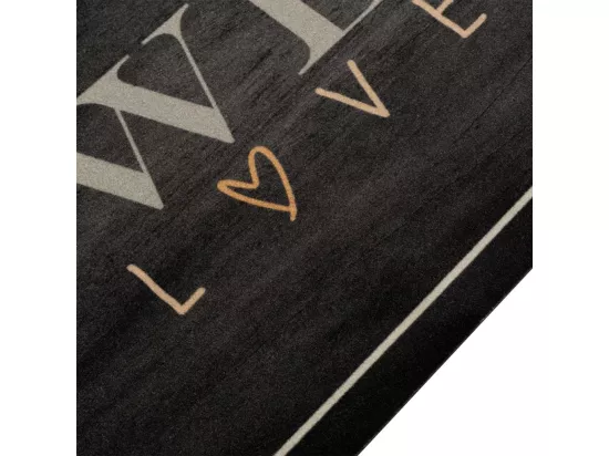 Tapis de cuisine lavable texte Coffee 60x180 cm velours