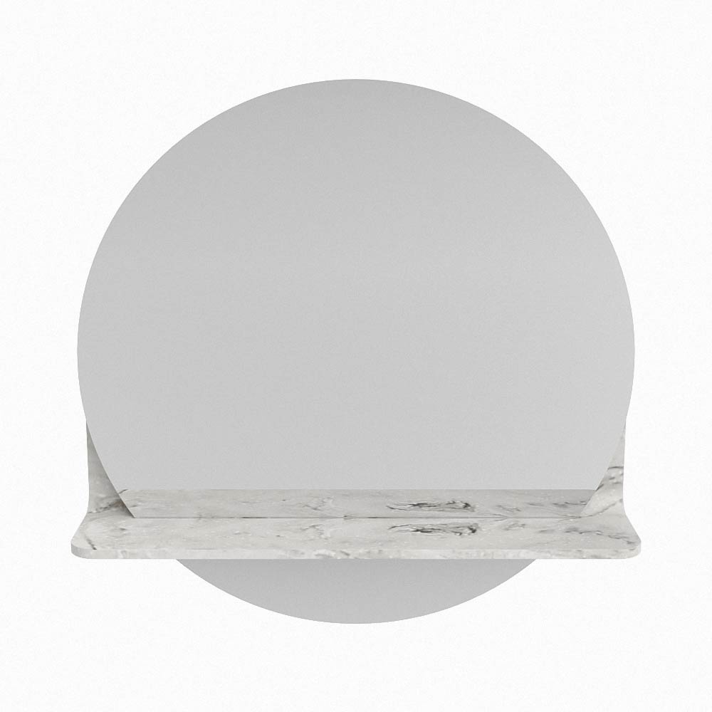 Mondiaz Spot spiegel rond Ø50cm met planchet glace