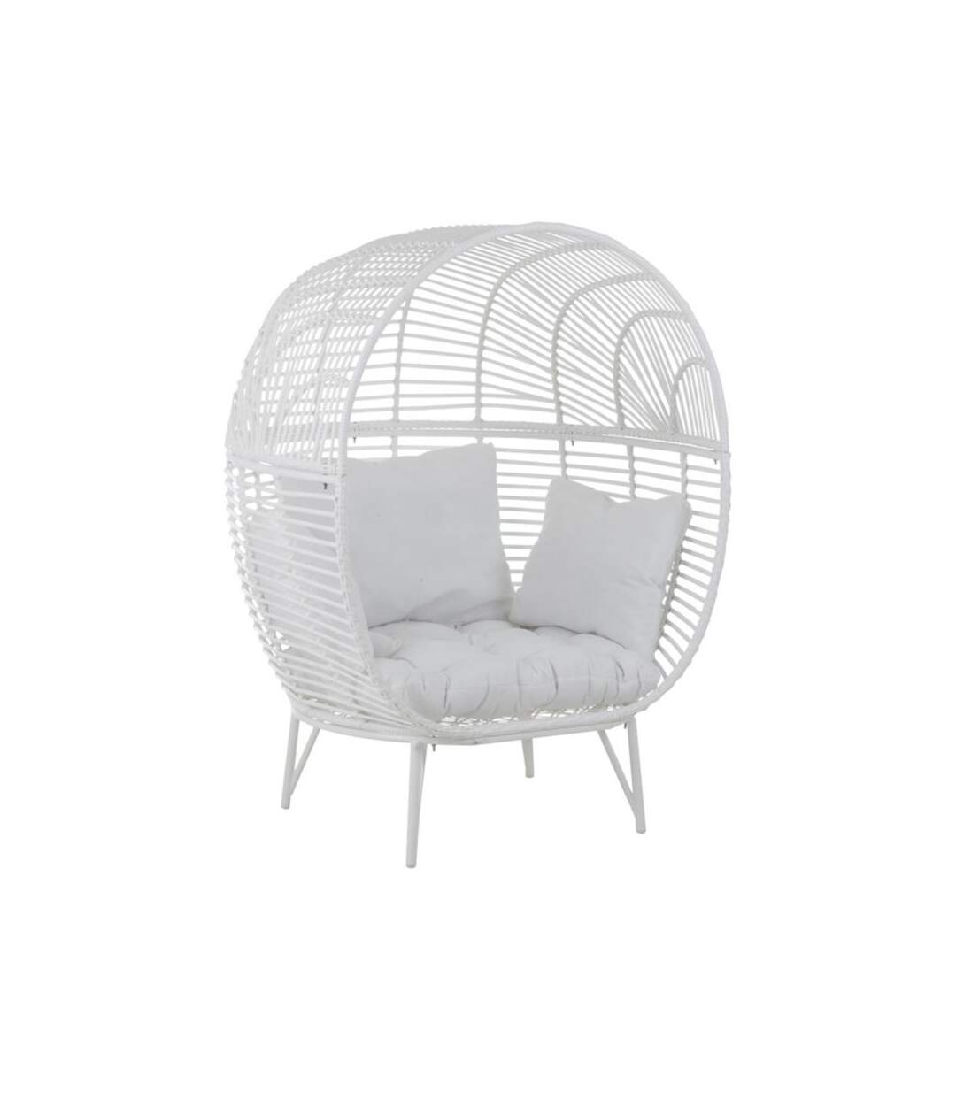 Paris Prix - Fauteuil Design Ovale aciera 151cm Blanc