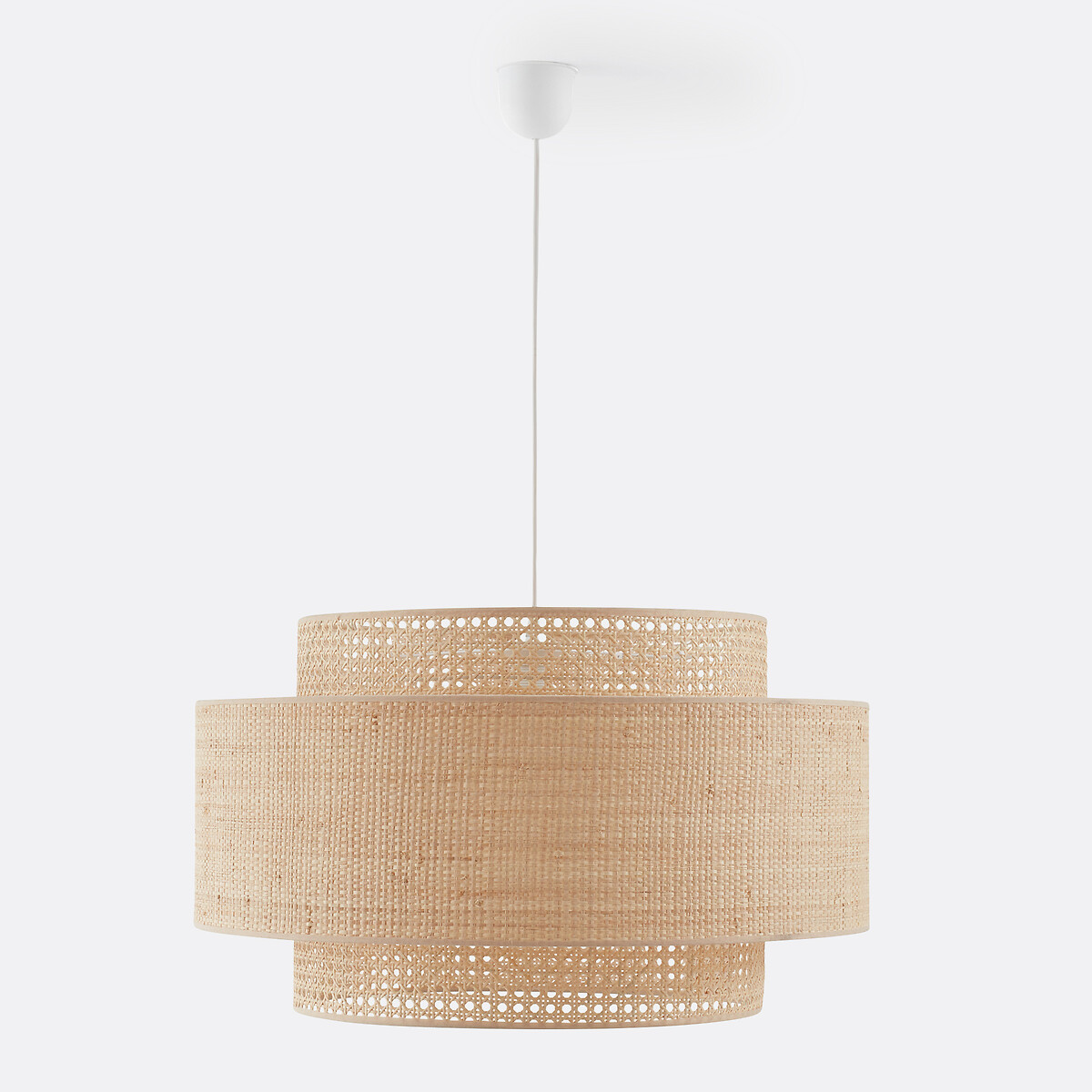 LA REDOUTE INTERIEURS<br>Candeeiro suspenso / Abajur duplo Ø60 cm, Dolkie