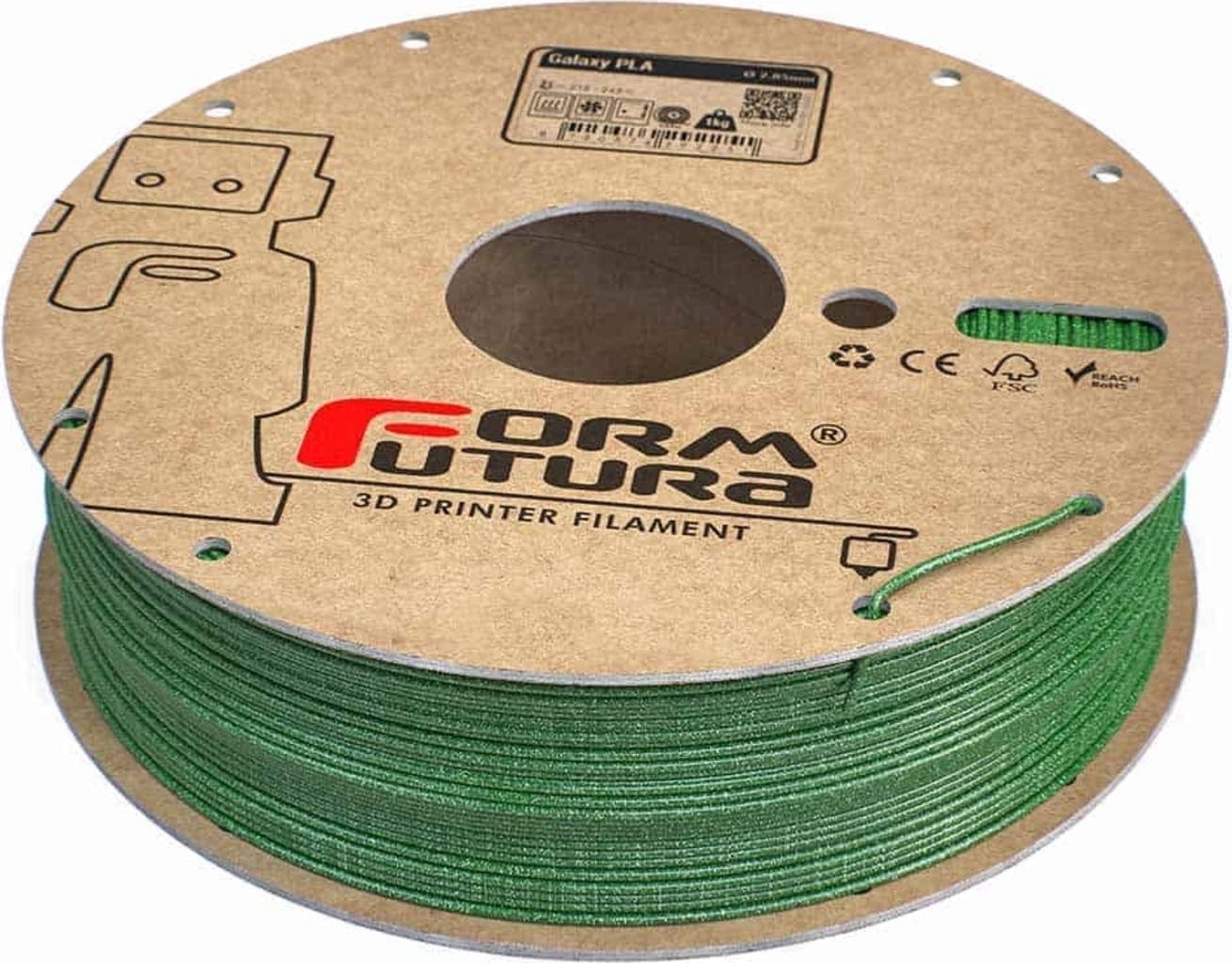 FormFutura  Galaxy PLA Emerald Green, 1,75 mm (750 g)    Glitzerndes PLA Filament in Grün