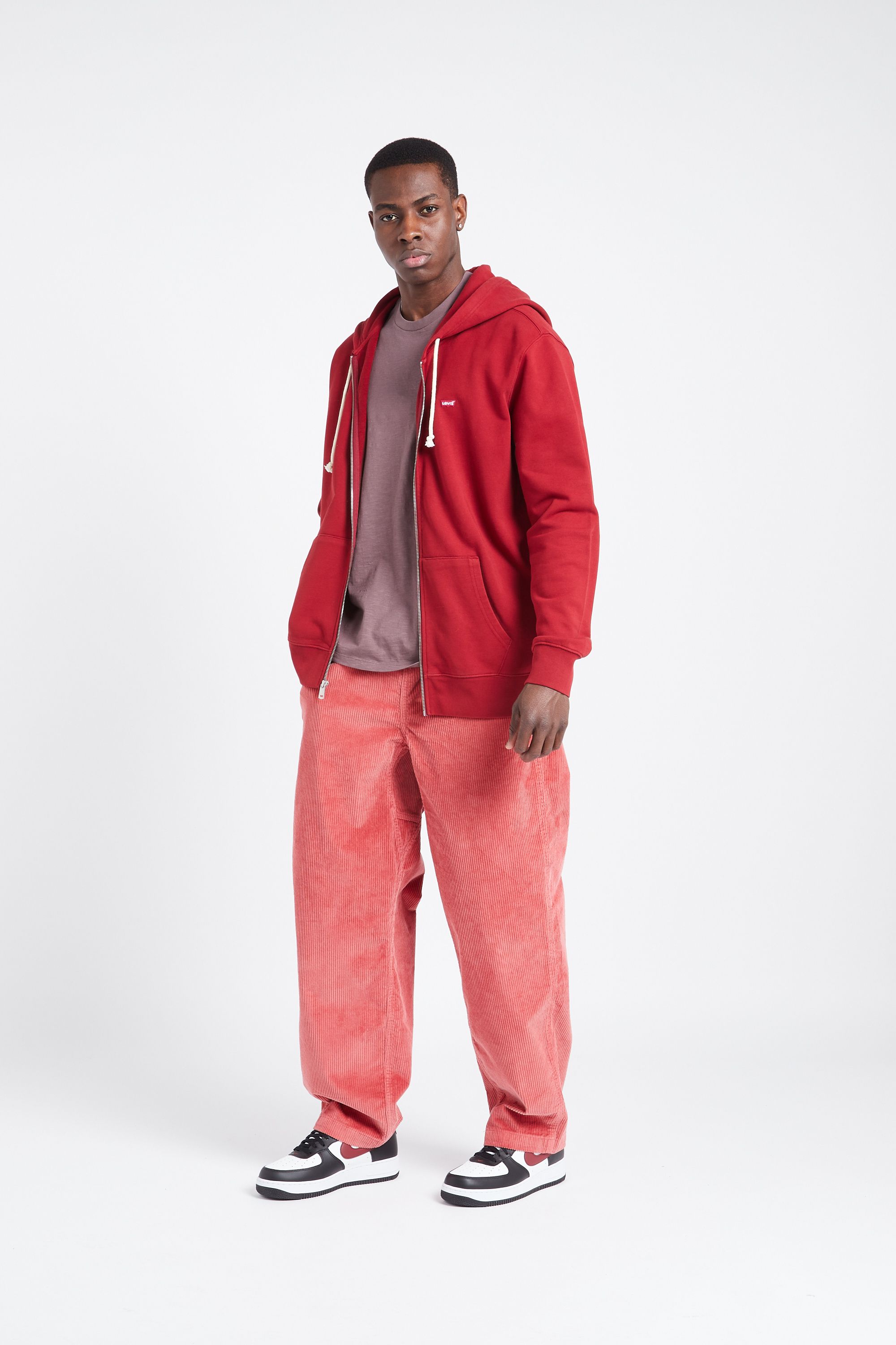 LEVI'S Hoodie zippé THE ORIGINAL HM Rouge