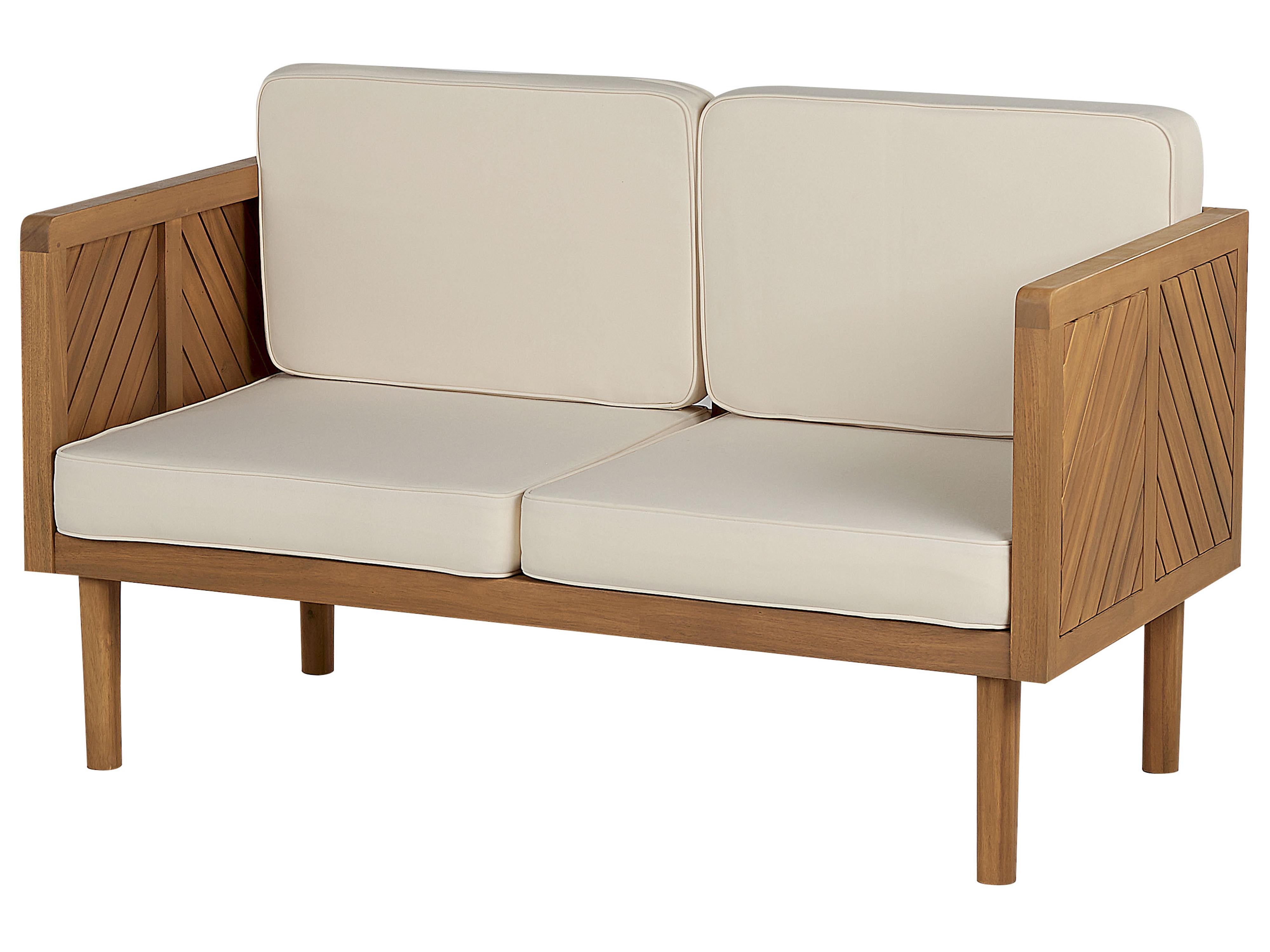 Loungeset met tafel en ottomaan 6-zits BARATTI Acaciahout Bruin