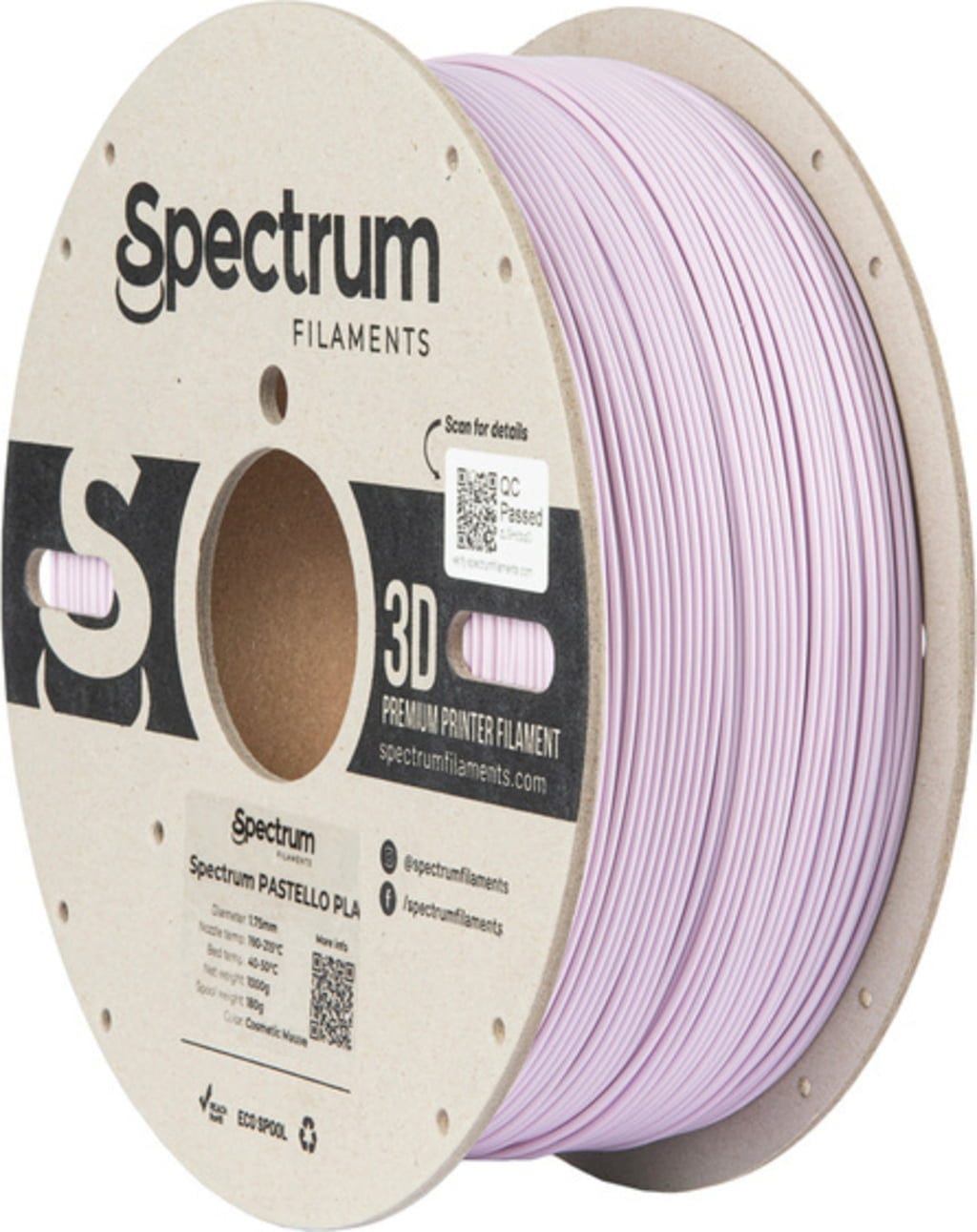 Spectrum  Pastello PLA Cosmetic Mauve, 1,75 mm / 1000 g    Pastellfarbenes PLA in Cosmetic Mauve