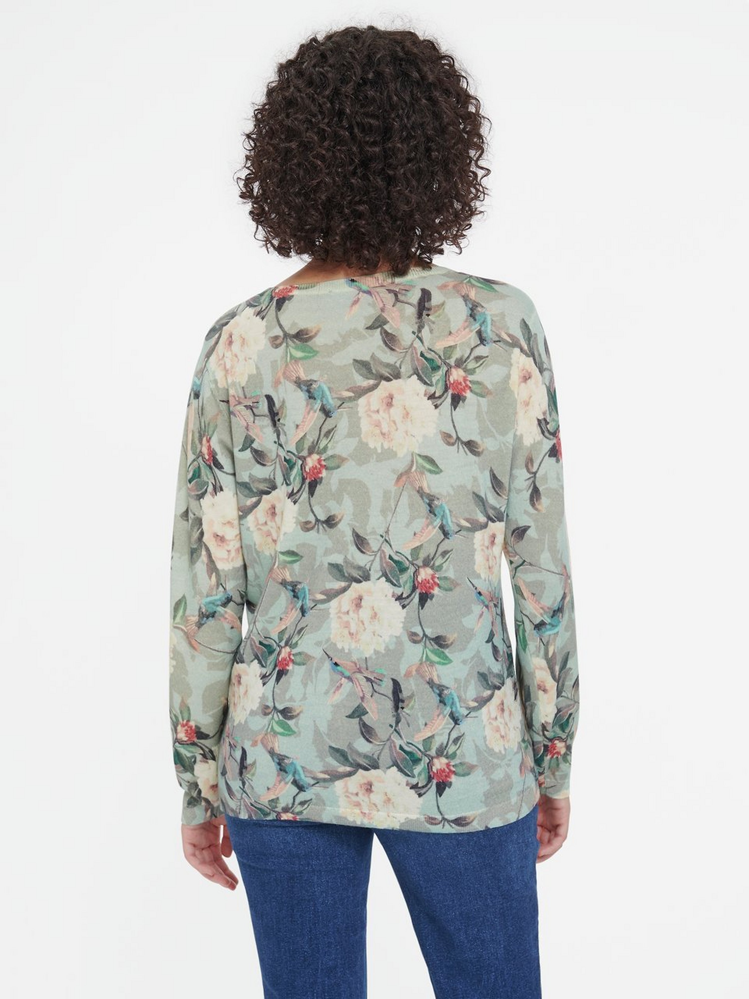 Rundhals-Pullover mit Allover-Muster