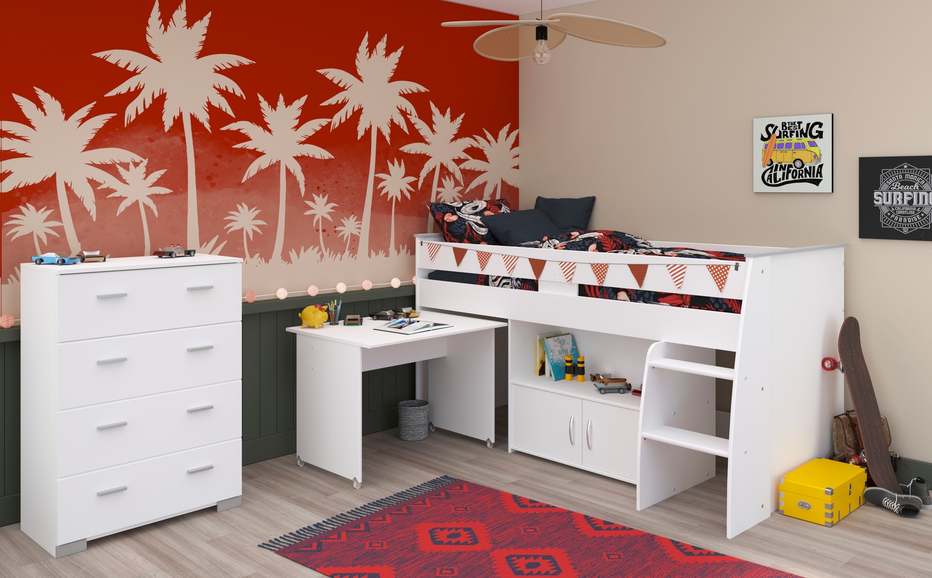 Parisot Kinderzimmer Reverse 13 2-eilig weiß