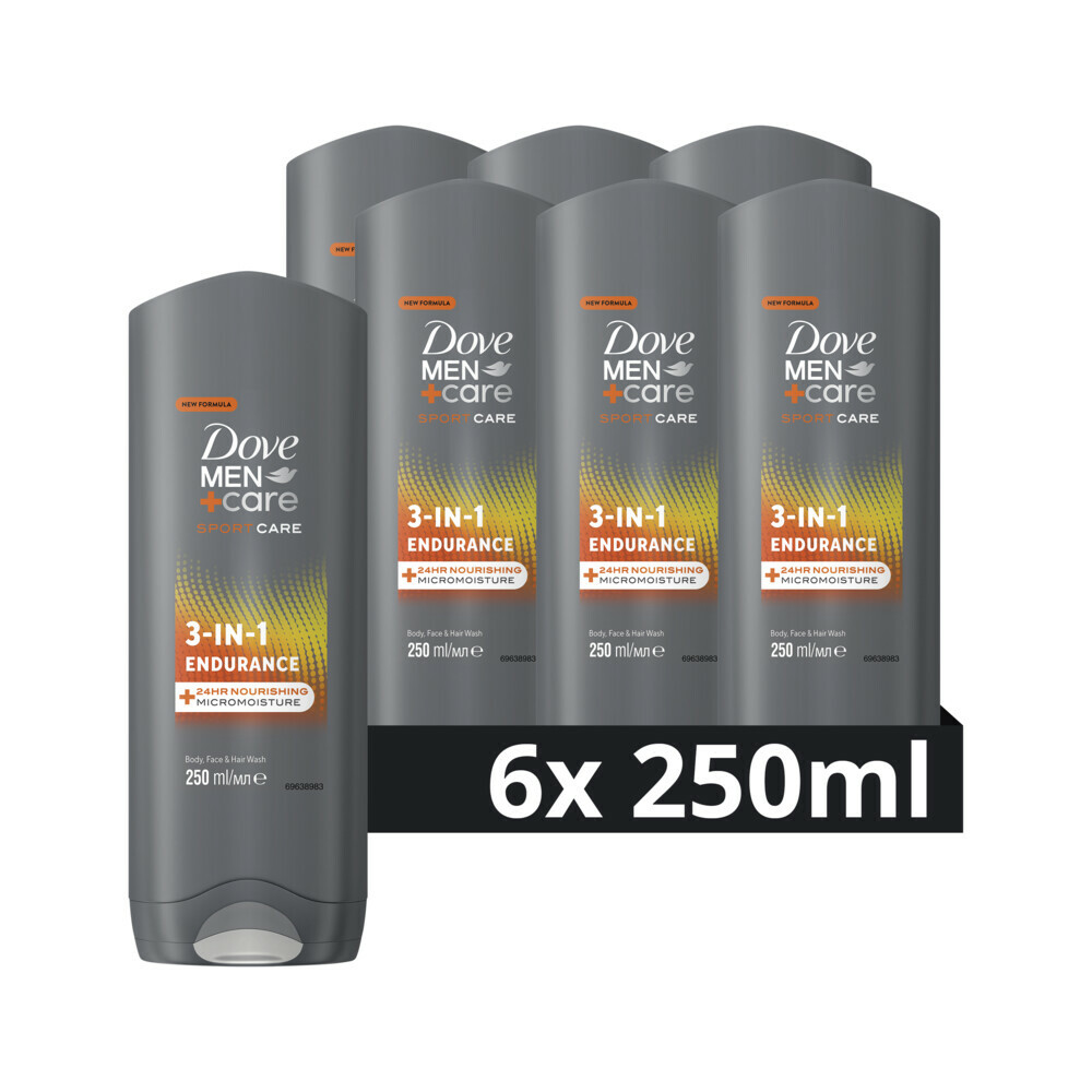 6x Dove Douchegel Men+ Care Sport250 ml