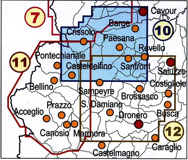 FRATERNALI - 10 VALLE PO MONVISO ECHELLE 1 25 000