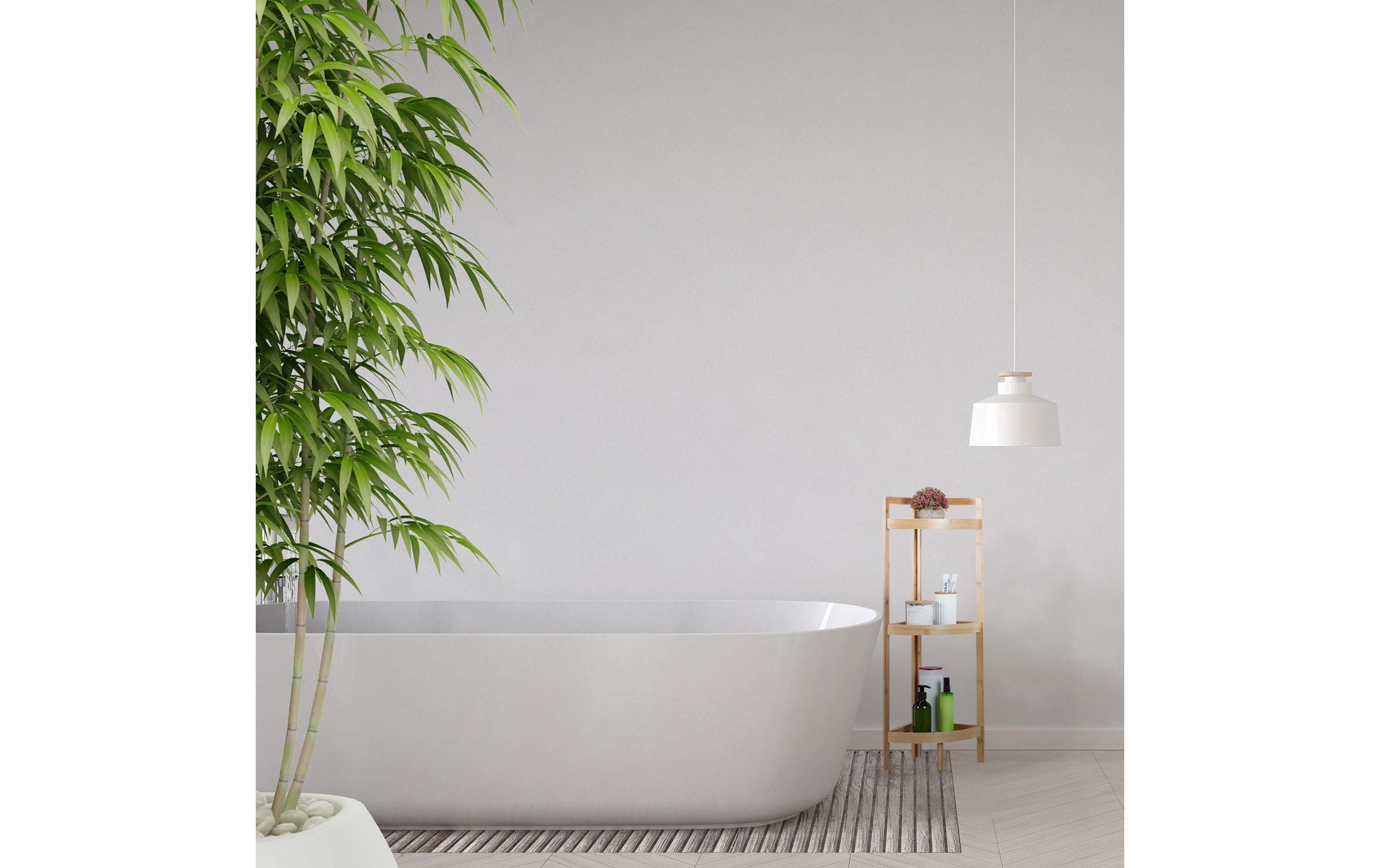Badezimmerregal mit 3 Ablagen 90 x 36.5 x 26 cm, NatureFreistehendes Eckregal
