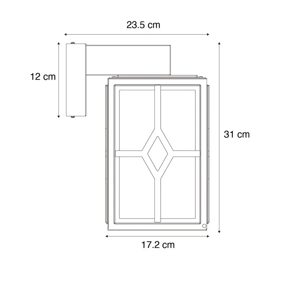 Qazqa wandlampen buiten dover zwart e27