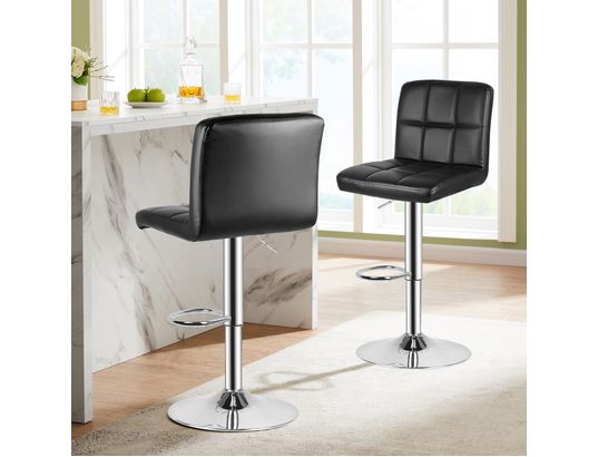 RATTANTREE - Tabouret de bar haut pivotant noir lot de 2