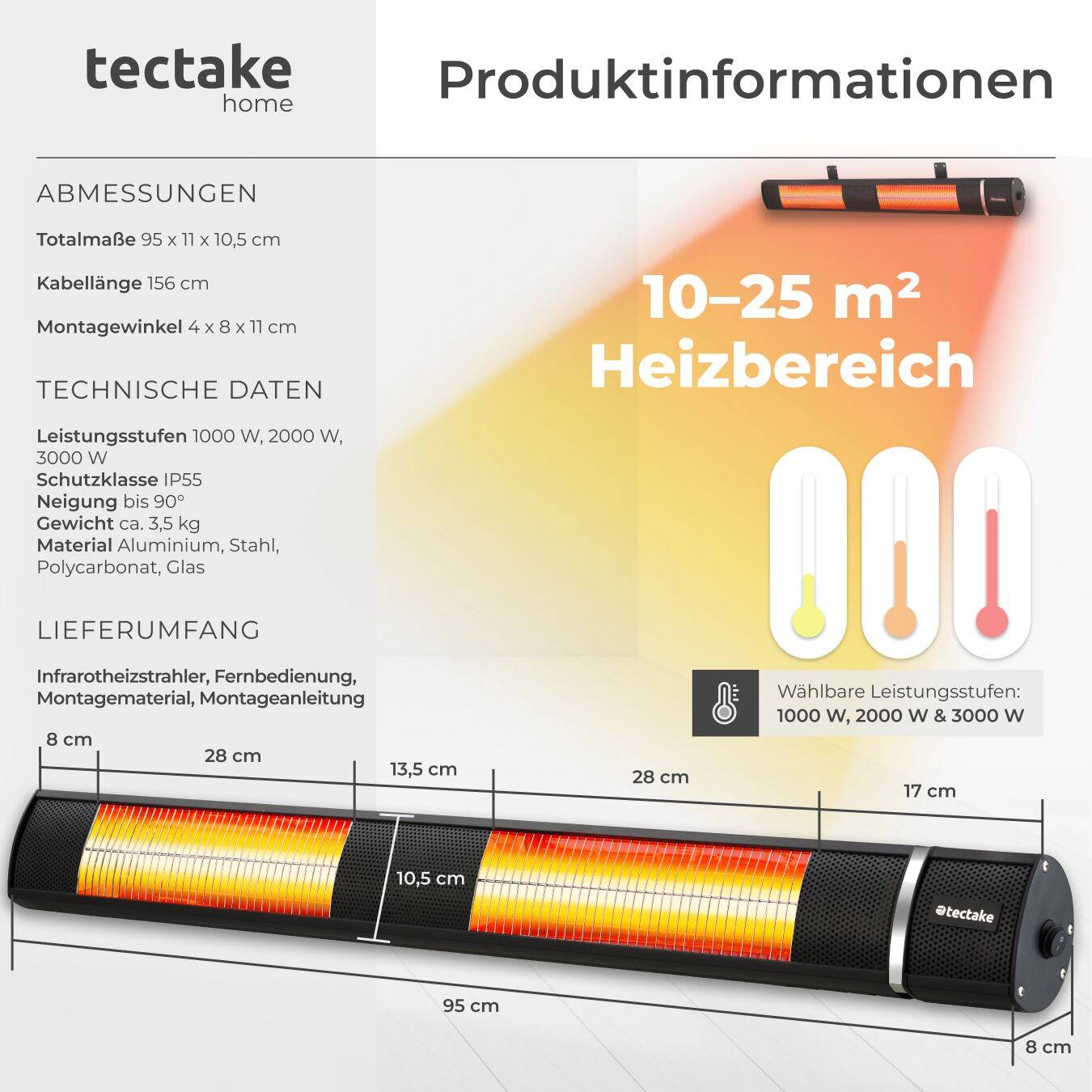 Infrarotheizstrahler  Solaris Horizon