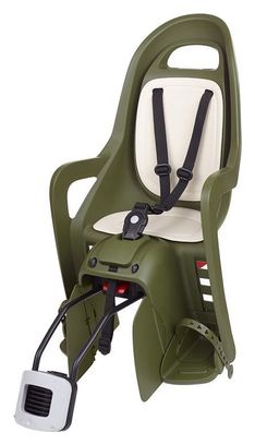 Porte bebe ar sur cadre Polisport groovy rs plus inclinable kaki coussin creme