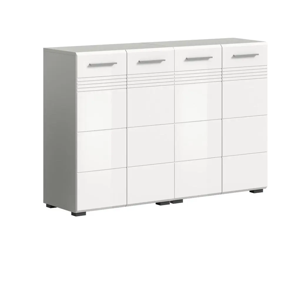 Hioshop Copa badkamer C7 wit hoogglans- lichtgrijs