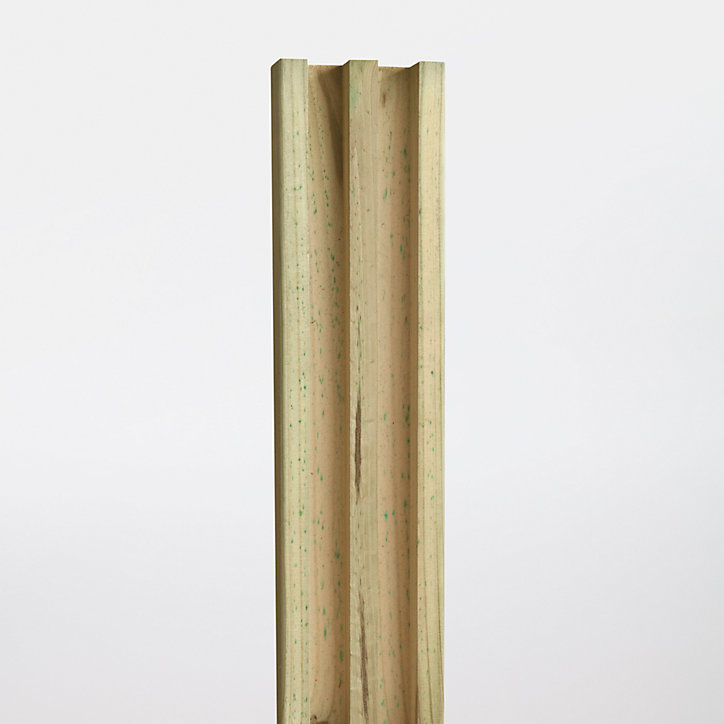 Demi poteau bois Lemhi L.240 cm pour pose double rainure