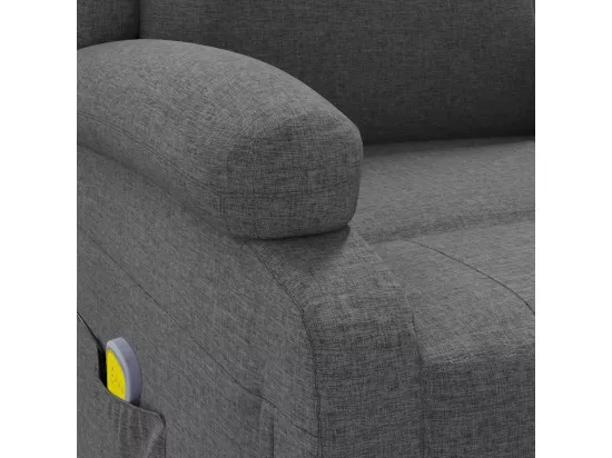 Fauteuil de massage Gris foncé Tissu