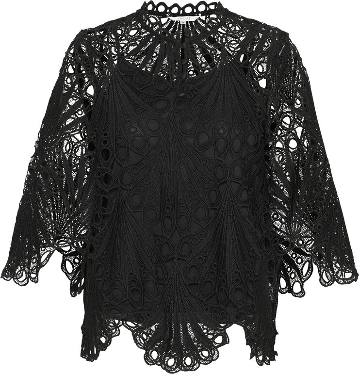Cream CRLhilla Lace Blouse Pitch black
