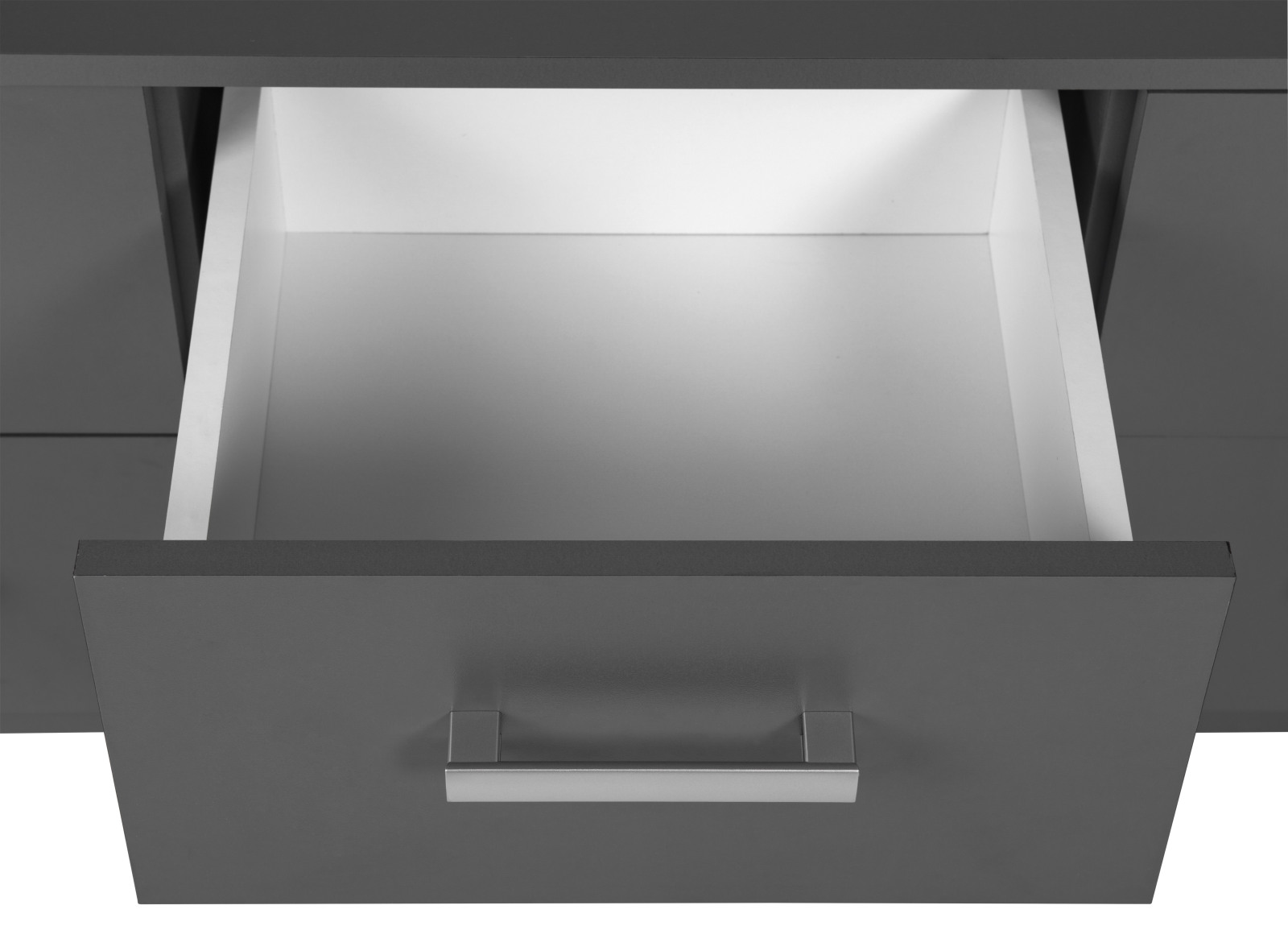 Kommode ELENZIO - graphitgrau - 6 Schubkästen - 121,8 cm