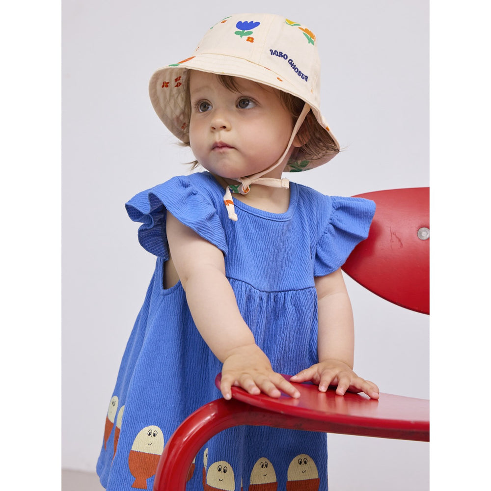 Køb Bobo Choses Blue Morning Egg Ruffle Kjole