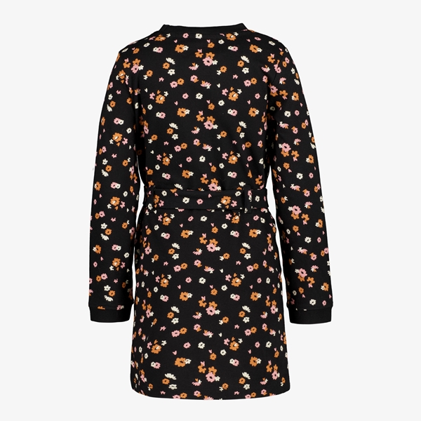 TwoDay meisjes jurk zwart met bloemenprint