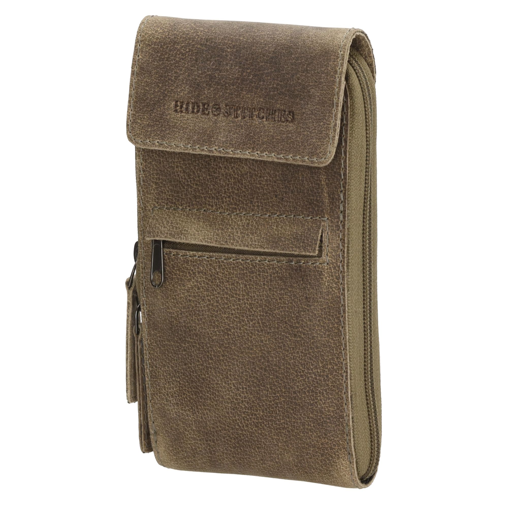 Hide & Stitches Idaho Telefoontasje Donkerzand