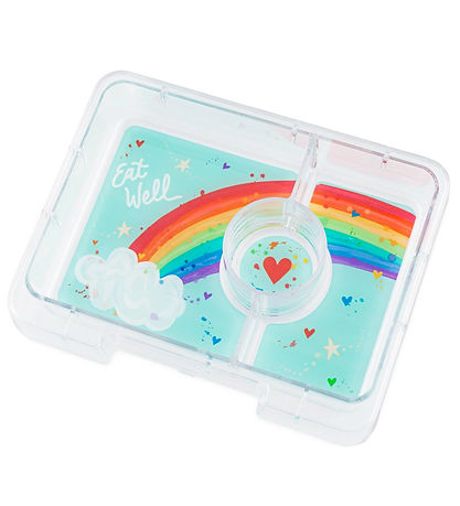 Yumbox Madkasse m. 3 Rum - Bento Snack - Misty Aqua/Rainbow