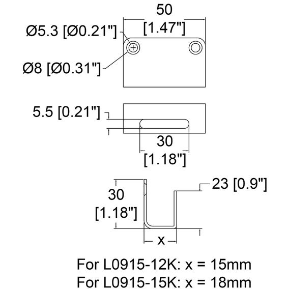 Penn Elcom L0915-15z slothouder wielplaat past op 18 mm hout zink