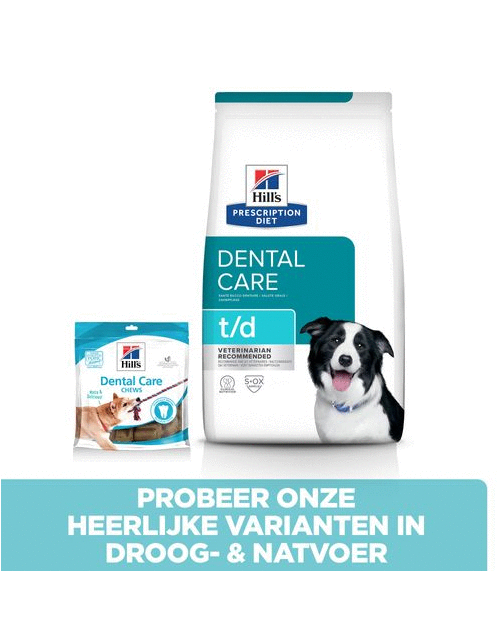 Hill's Prescription Diet T\/D Dental Care  Zak - Hondenvoer - Kip 4 kg