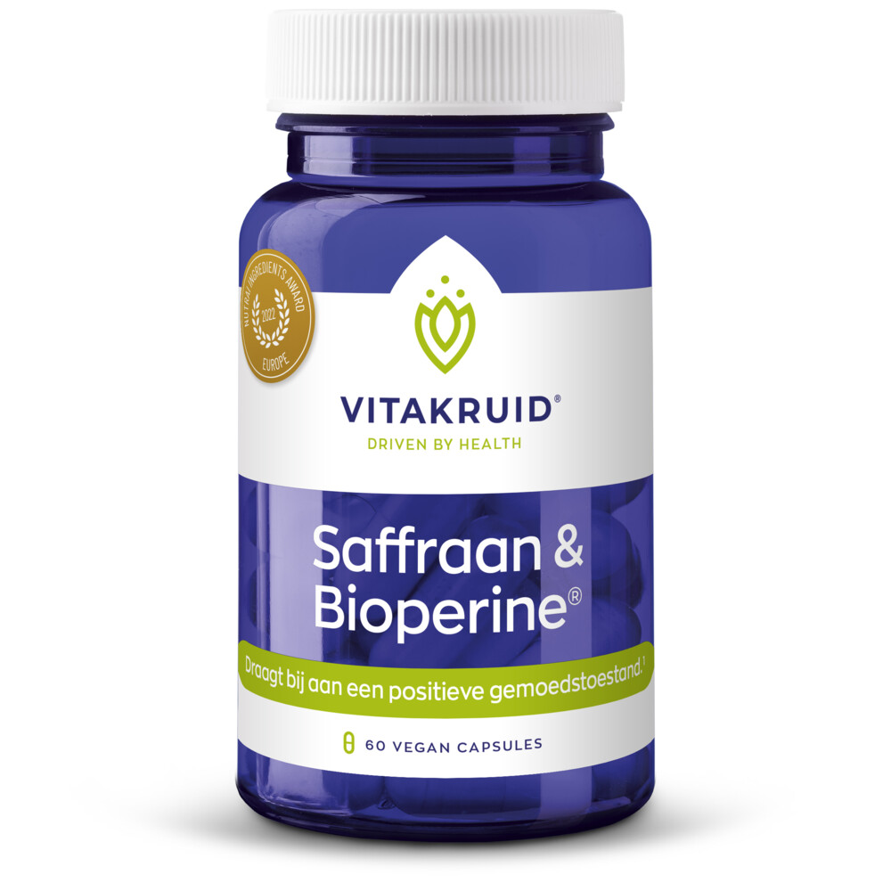 Vitakruid Saffraan 28 MG & Bioperine 60 vegacapsules