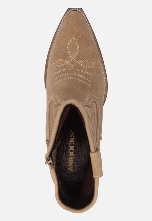 Ann Rocks Cowboylaarzen Beige Leer