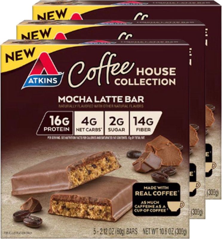Atkins | Coffee Bars | Mocha Latte | 3 stuks | 3 x 300 gram