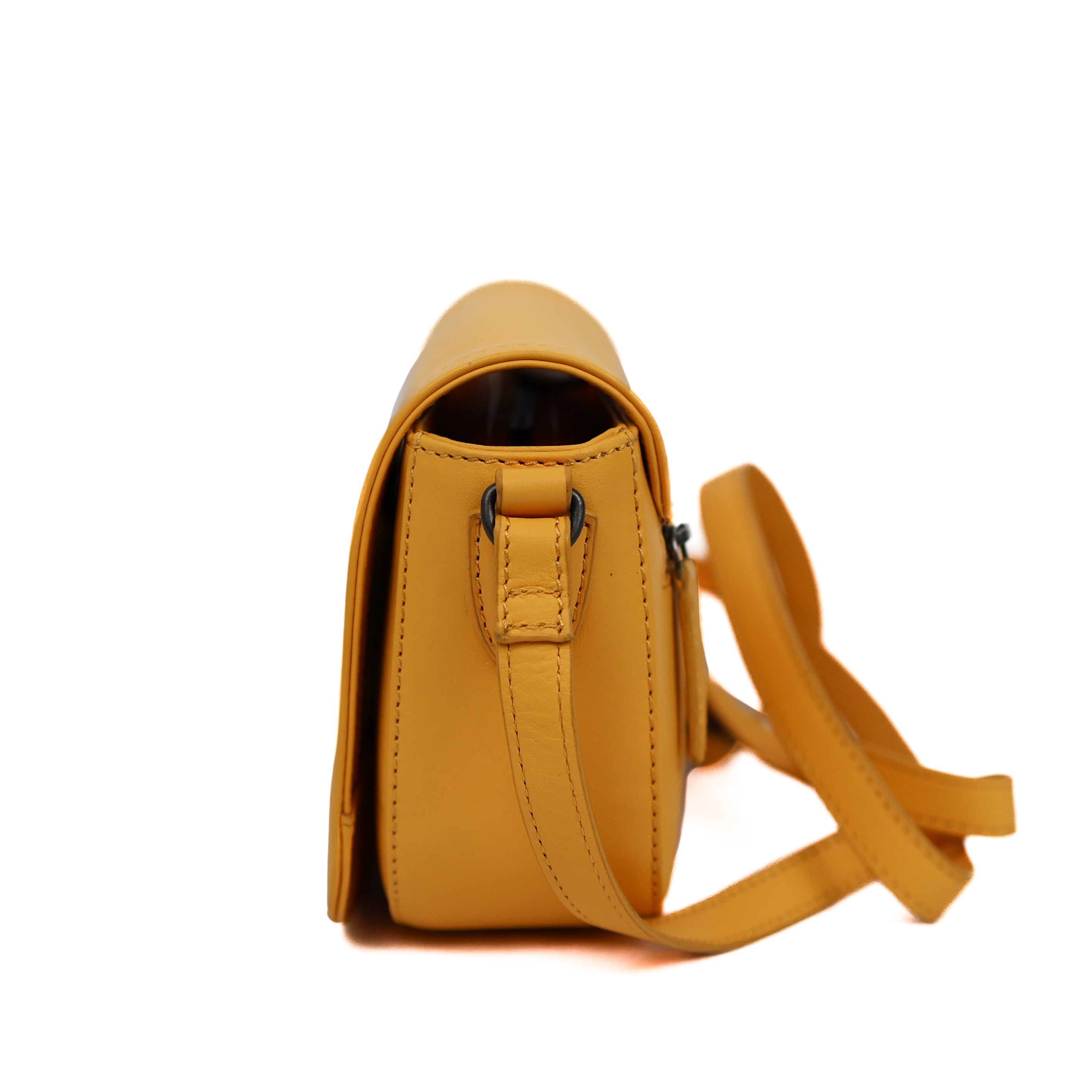Schoudertasje met flap 'Anastasia' Yellow Yellow