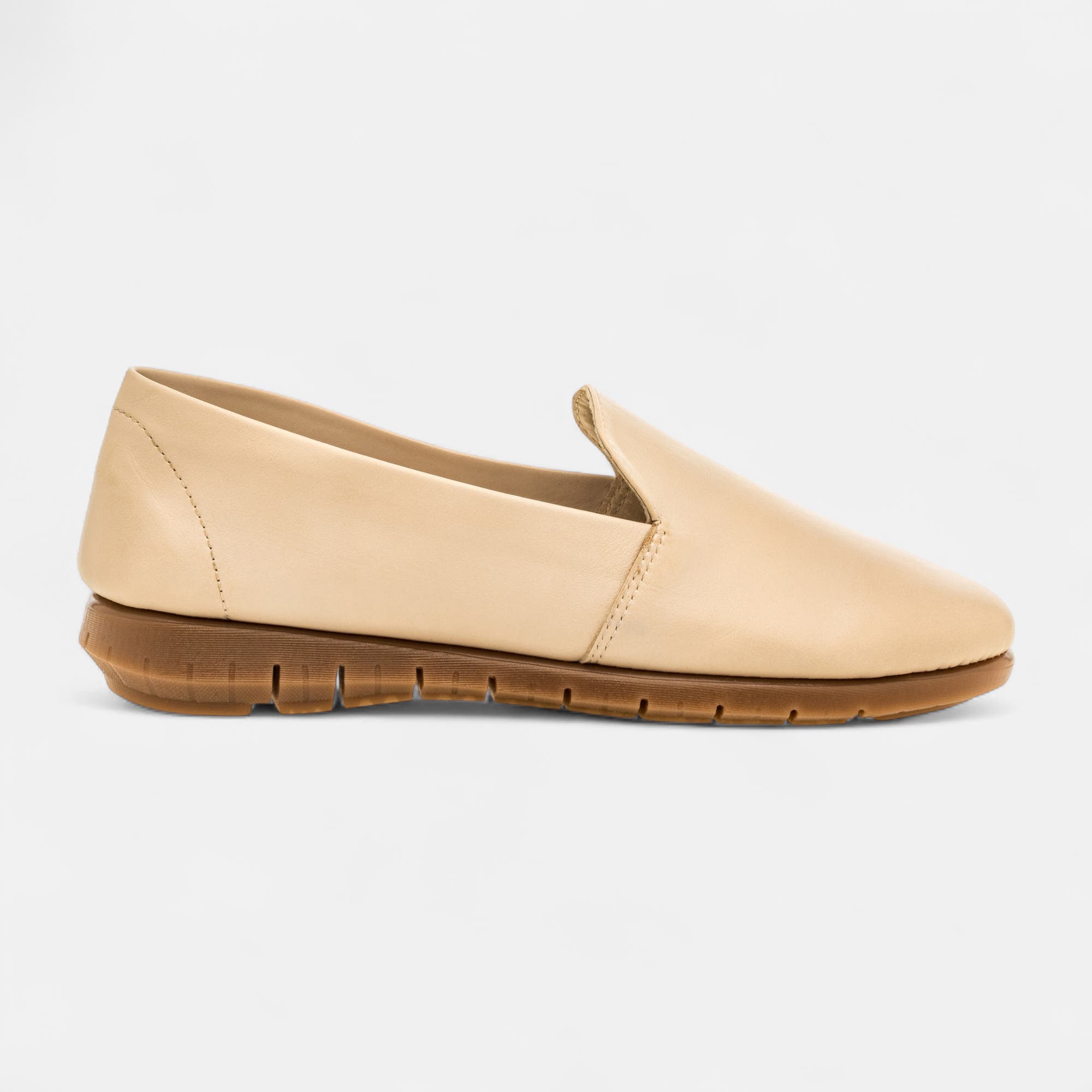 Mocassins Femme en cuir beige