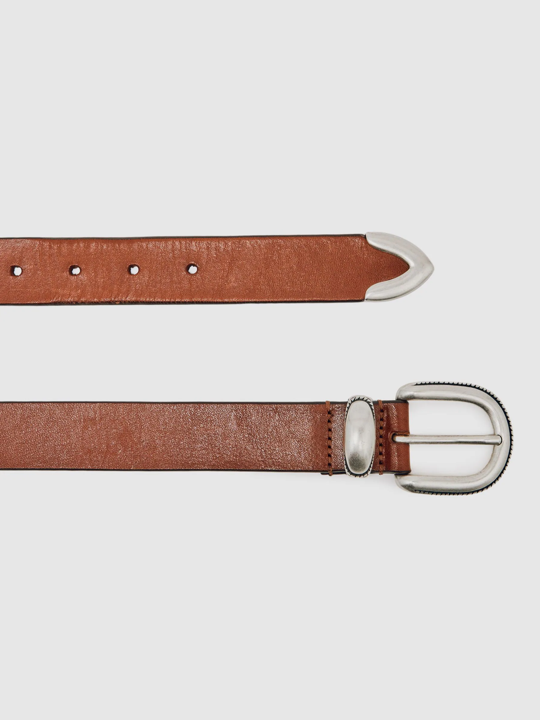Lichtbruin - Reiss Jonny Leather Western Belt