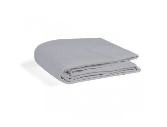 TERRE DE NUIT - Drap plat gris souris 100% coton 270x325