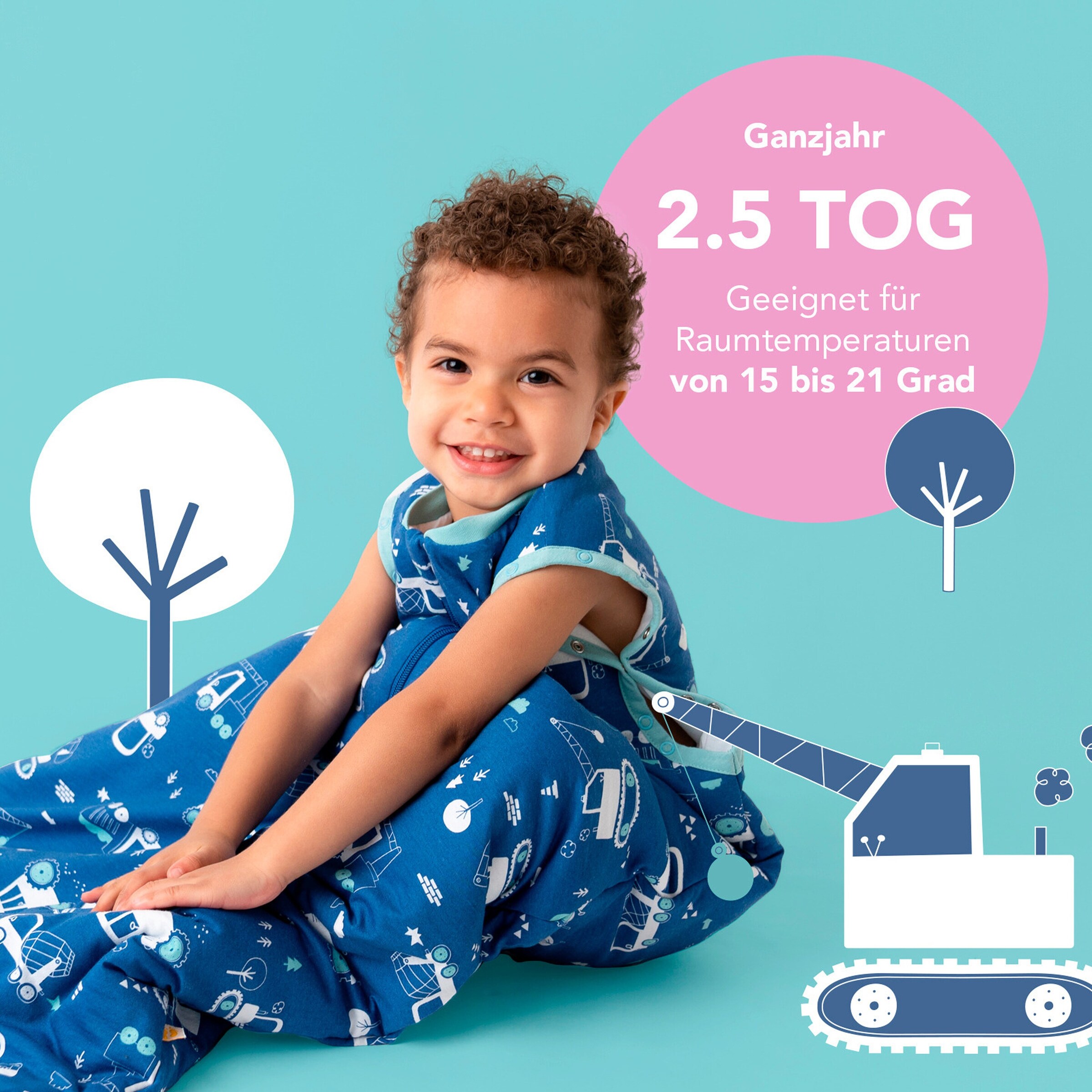 schlummersack Schlafsack ohne Füßen 2.5 Tog Bagger