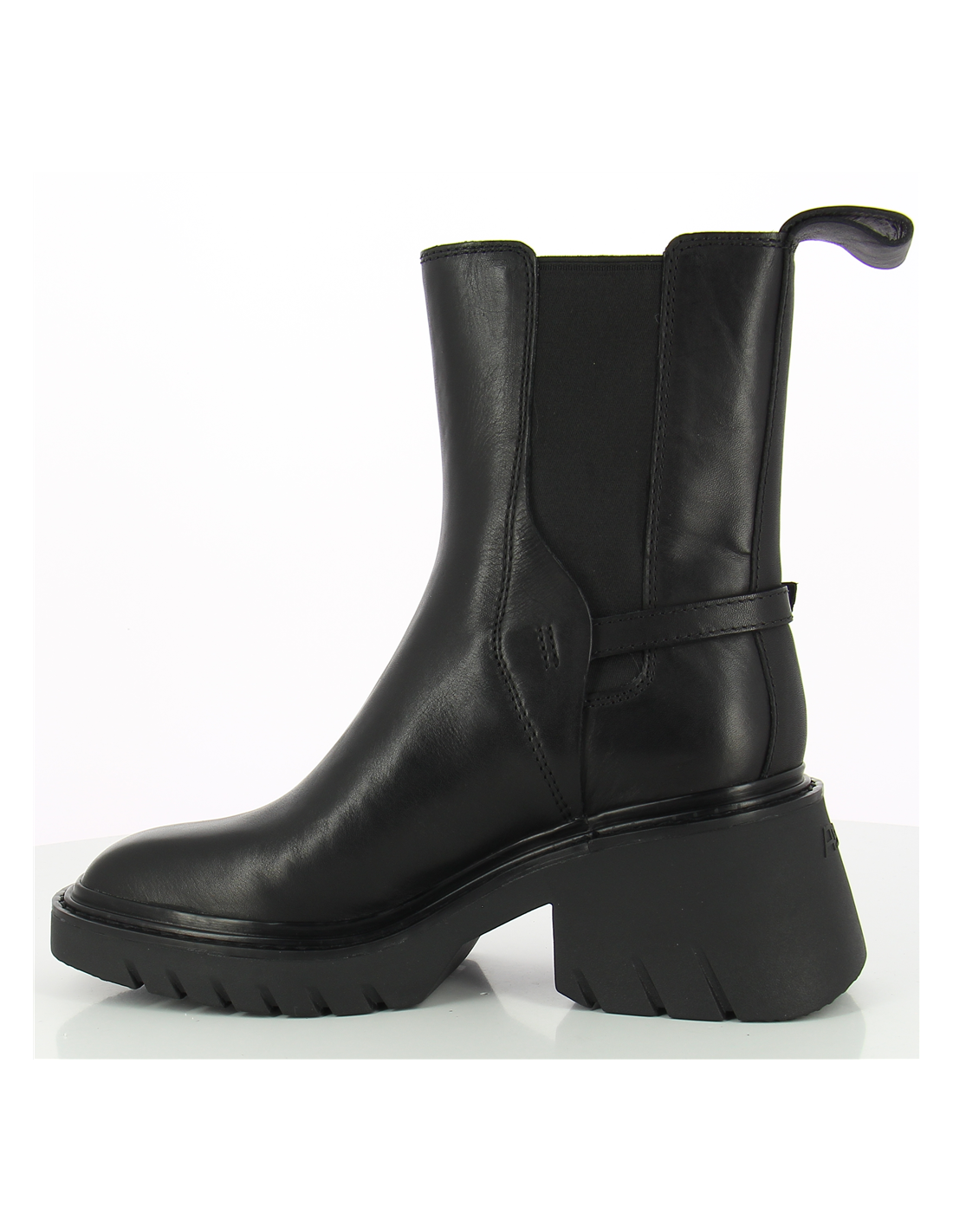 ash bottines chelsea femme oxford cuir noir