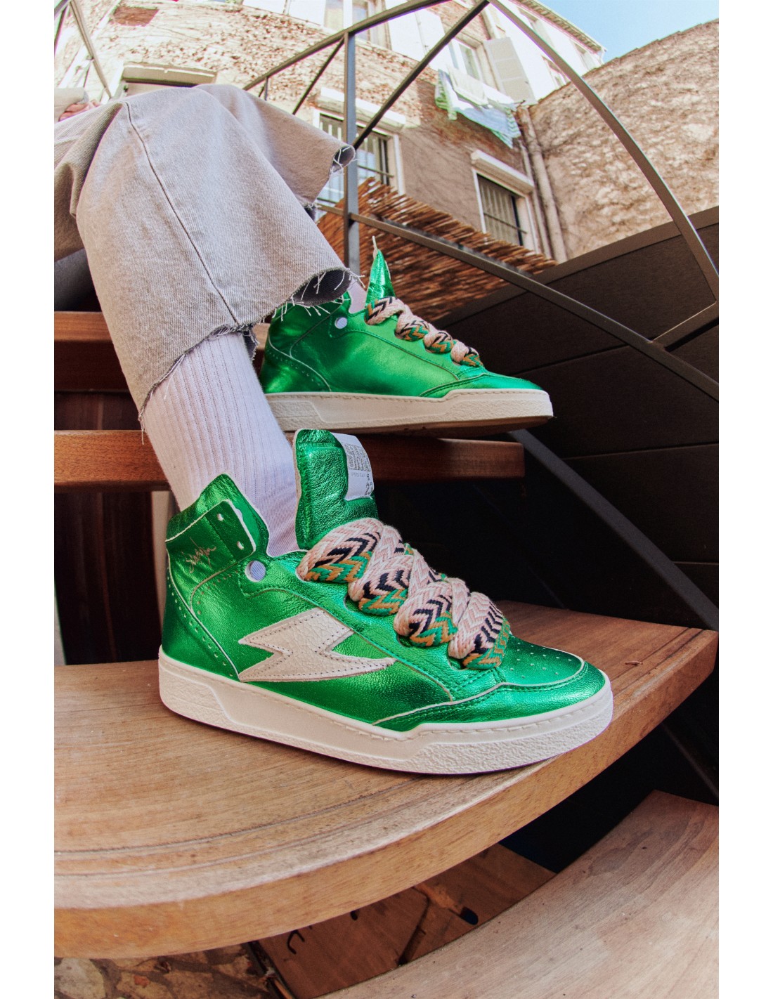 semerdjian Baskets Montantes Femme Braga Vert
