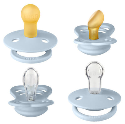 BIBS Smokk Try-it Collection 4-pack, Baby Blue