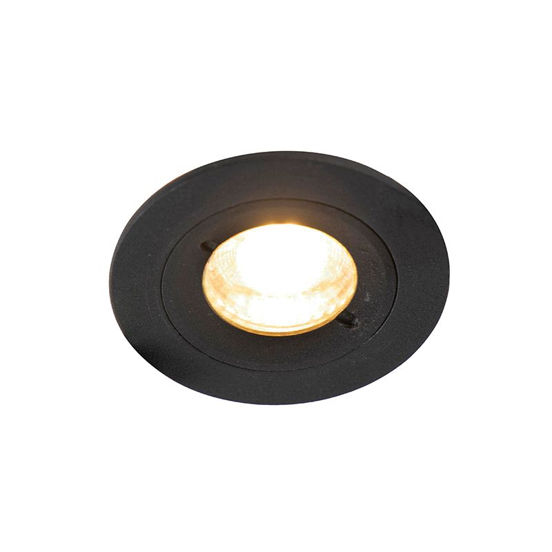 Moderne smart inbouwspot zwart rond incl. WiFi GU10 IP54 - Xena