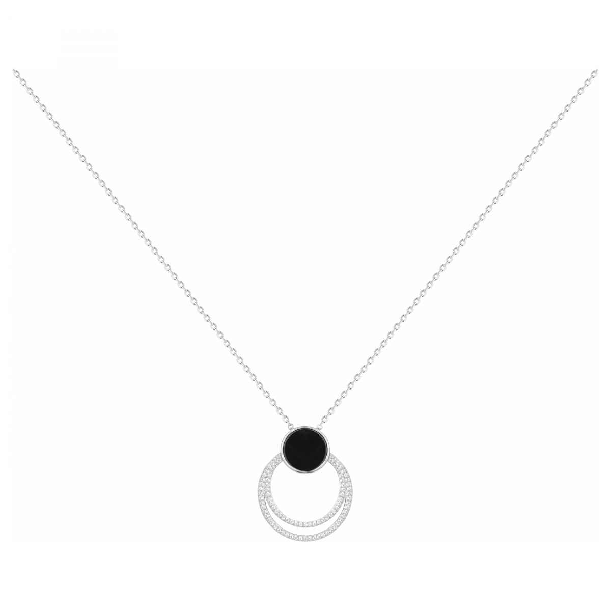 Collier en Argent avec oxyde de zirconium blanc
