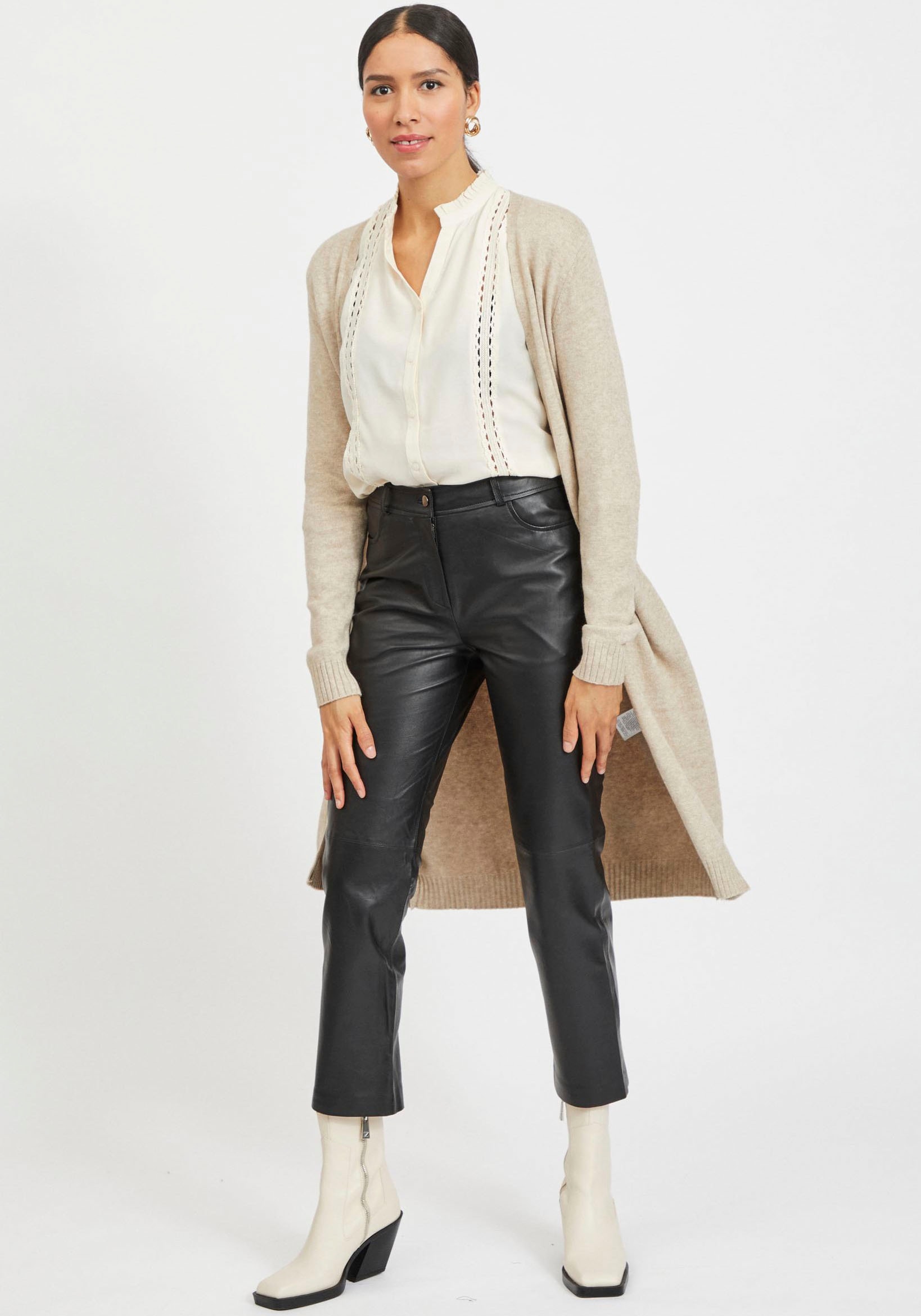Vila Longstrickjacke »VIRIL LONG L/S  KNIT CARDIGAN - NOOS«, in knielanger Form