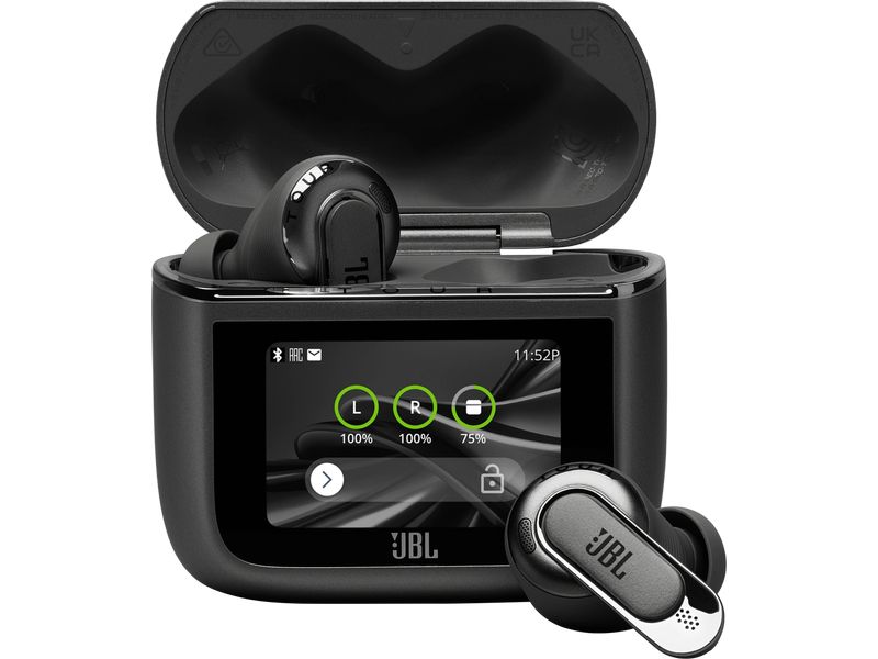 JBL True Wireless In-Ear-Kopfhörer Tour Pro 3 Schwarz Kabellose Noise-Cancelling-Ohrhörer mit Smart Charging Case