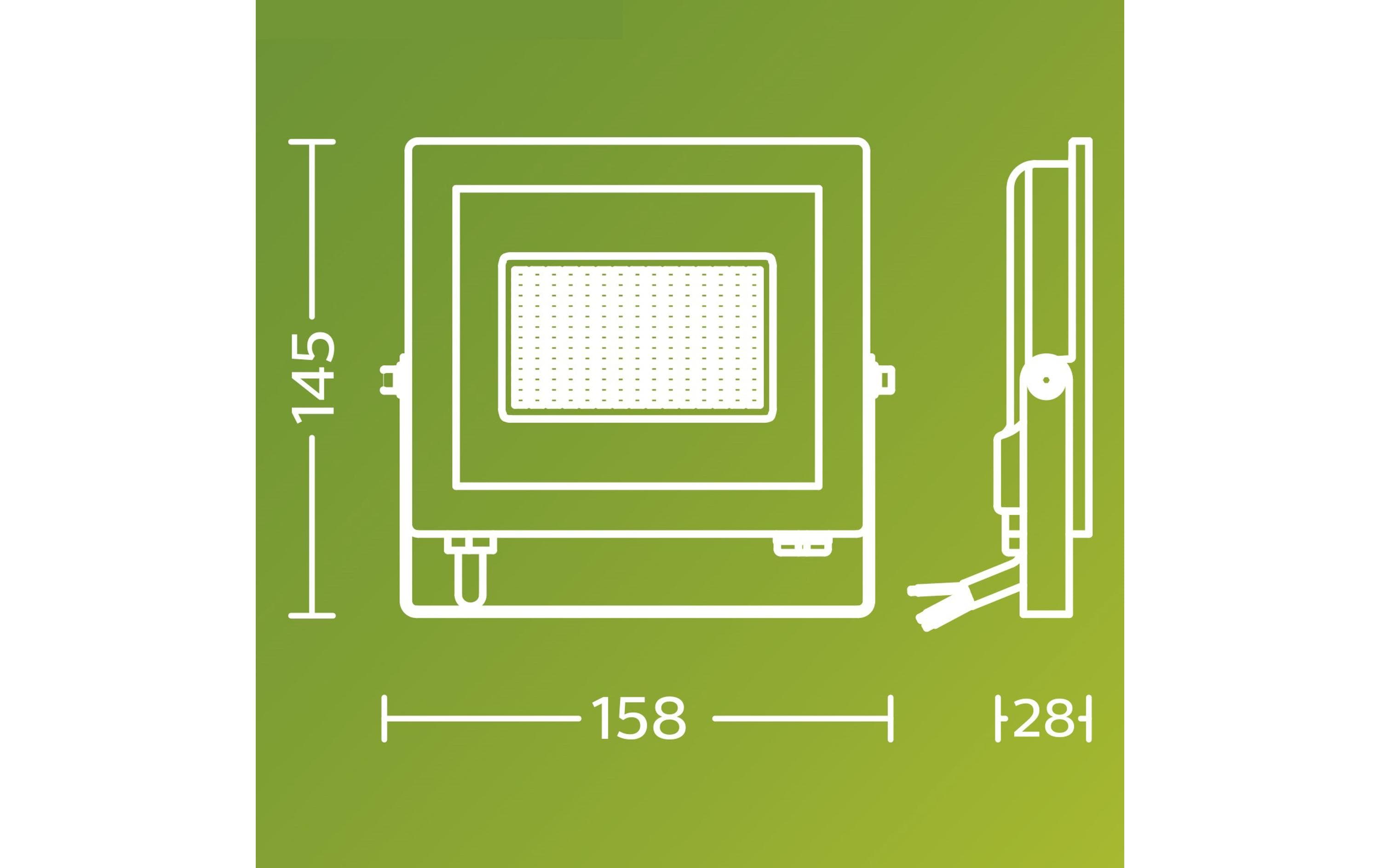 Lois Flutlicht UE 14W 5000K IP65 anthrazit 14 WHocheffizienter Scheinwerfer