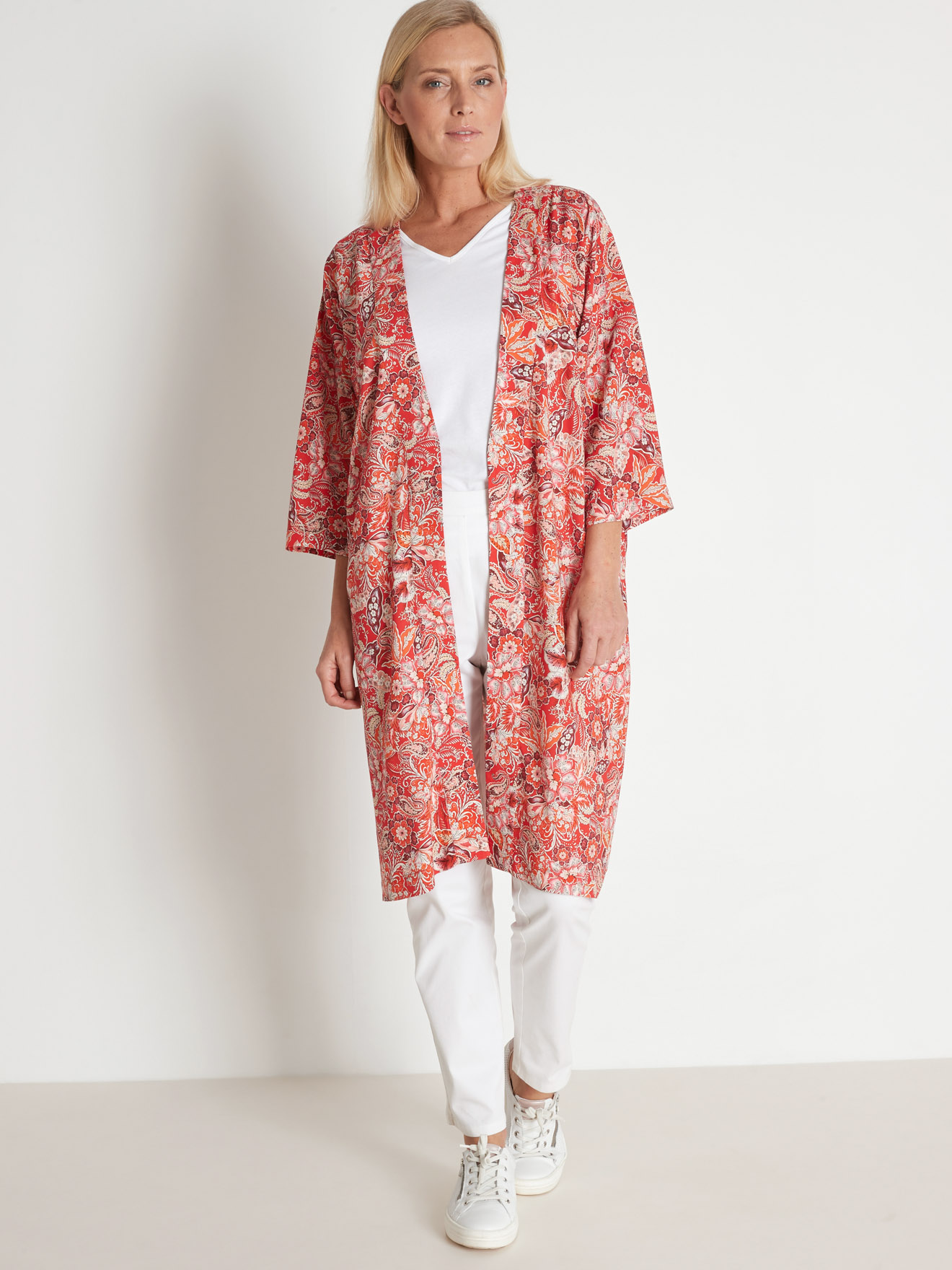 Veste longue forme kimono