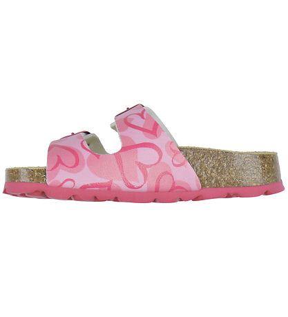 Superfit Sandalen - Fussbett-Slipper - Pink m. Herzen